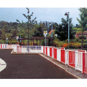 Safety fence panel | Fence panel | Center spacing: 1500 mm | hot-dip galvanizedand red coated